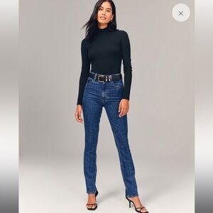 Abercrombie & Fitch Curve Love The 90s Slim Straight Ultra High Rise Jeans